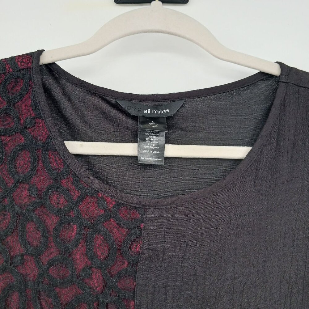 Ali Miles Patchwork Tunic Top Size Large Multicol… - image 3